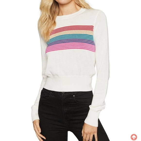 SPIRITUAL GANGSTER NIKKI RAINBOW SWEATER SIZE LARGE - Picture 1 of 10